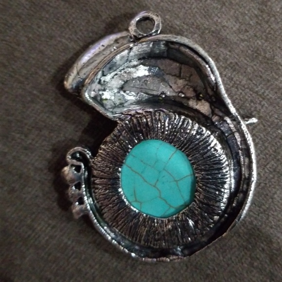 Elephant Pendant turquoise silver - Picture 2 of 3